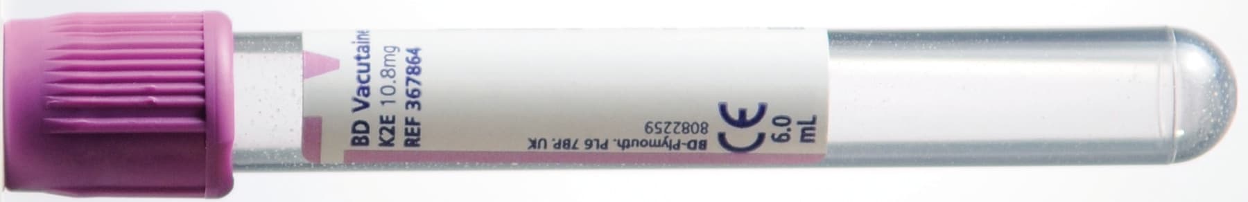 BD Vacutainer® K2EDTA zkumavka 6,0 ml (levandulový uzávěr) — BD Odběr krve, REF 367864