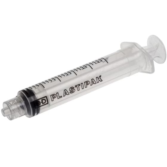 BD Plastipak™ stříkačka 5 ml Luer Lock (3-dílná, bez jehly) — BD Injekční technika, REF 309649
